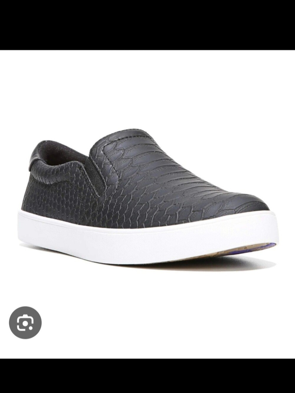 Dr. Scholl's Madison Black Python Slip On Sneakers